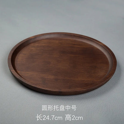 Heavy Bamboo Tray Rectangular Home Living Room Tea Tray BBQ Plate Fruit Snacks Bread Tray