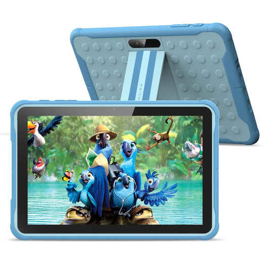 Pritom 10 Inch Kids Tablet Android 13 Go WIFI Quad Core Processor 2GB RAM 64GB ROM YouTube with Case.