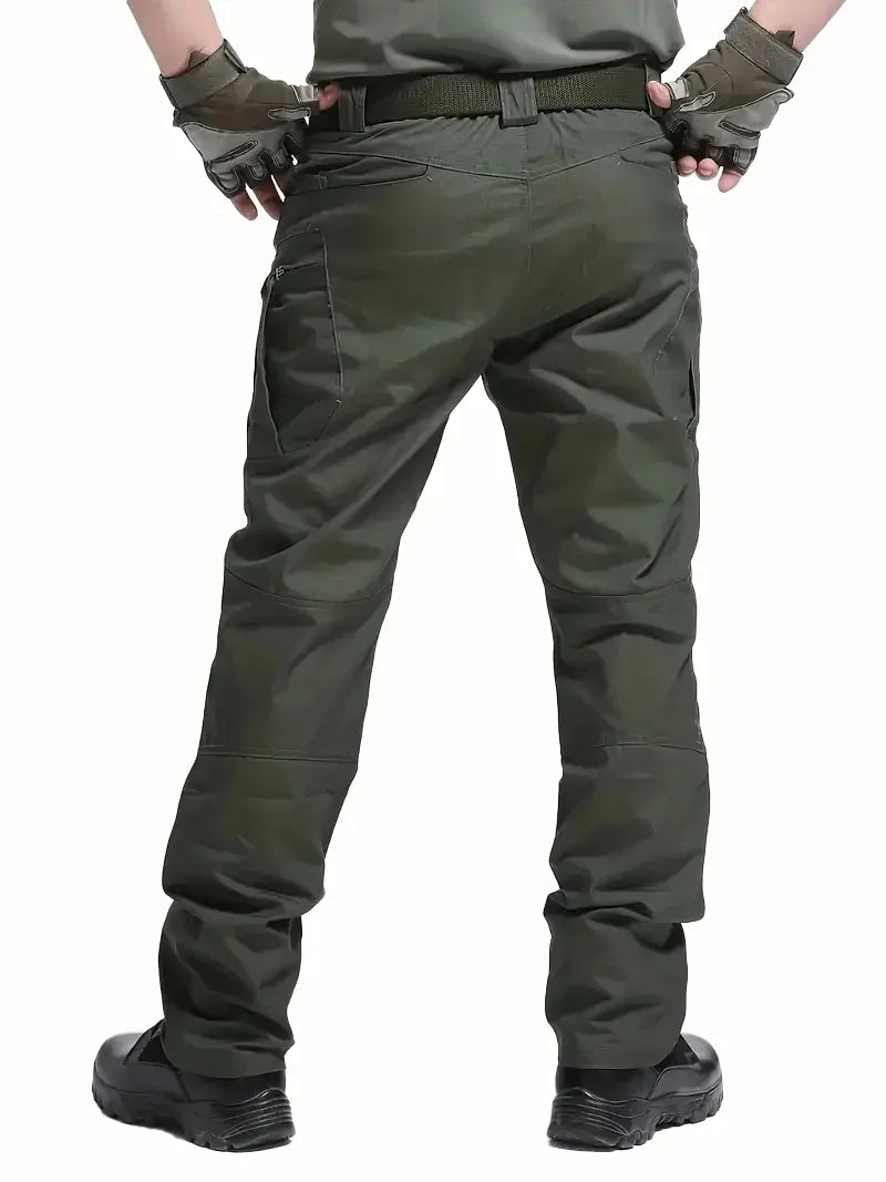 Men's Outdoor Multi Functional Tactical Pants, Multi Pocket Outdoor Hiking Sweatpants, Water-repellent, wear-resistant.