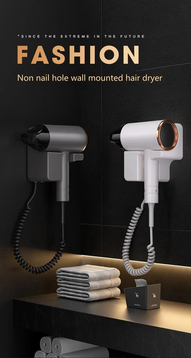 220V wall mounted Hotel Hair Dryer for Bathroom,Restroom Professional Blow Dryer,with Stand Rack,Specialised Motor for Hotel