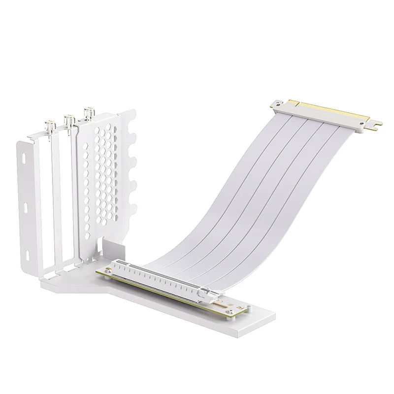 TEUCER L-Z3 GPU Vertical Mounting Bracket Kit, PCIe 4.0 X16 Riser Cable 200mm, Graphics Card Steering Mounting Bracket.