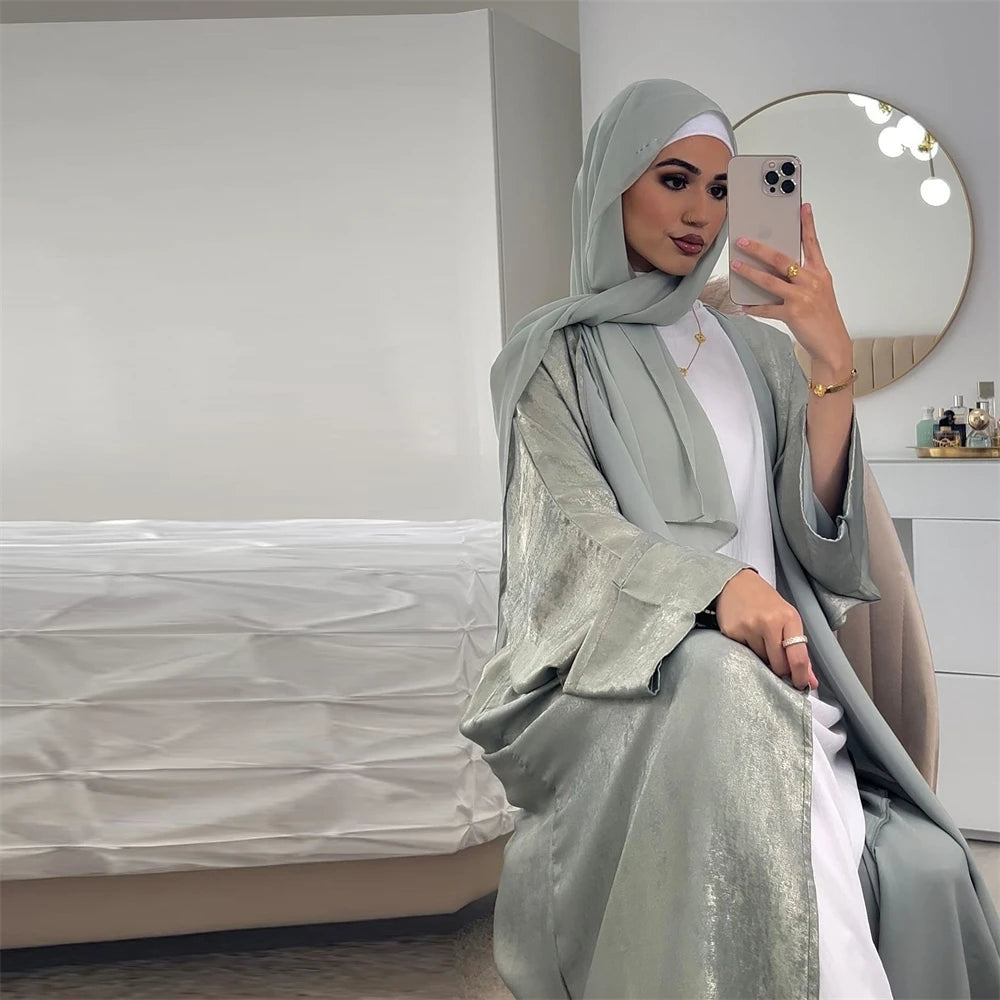 Ramadan Eid Open Dubai Luxury Abaya Damen Modest Kimono Coat 2025 Muslim for Women Islam Clothing Kebaya Robe Femme Musulmane.