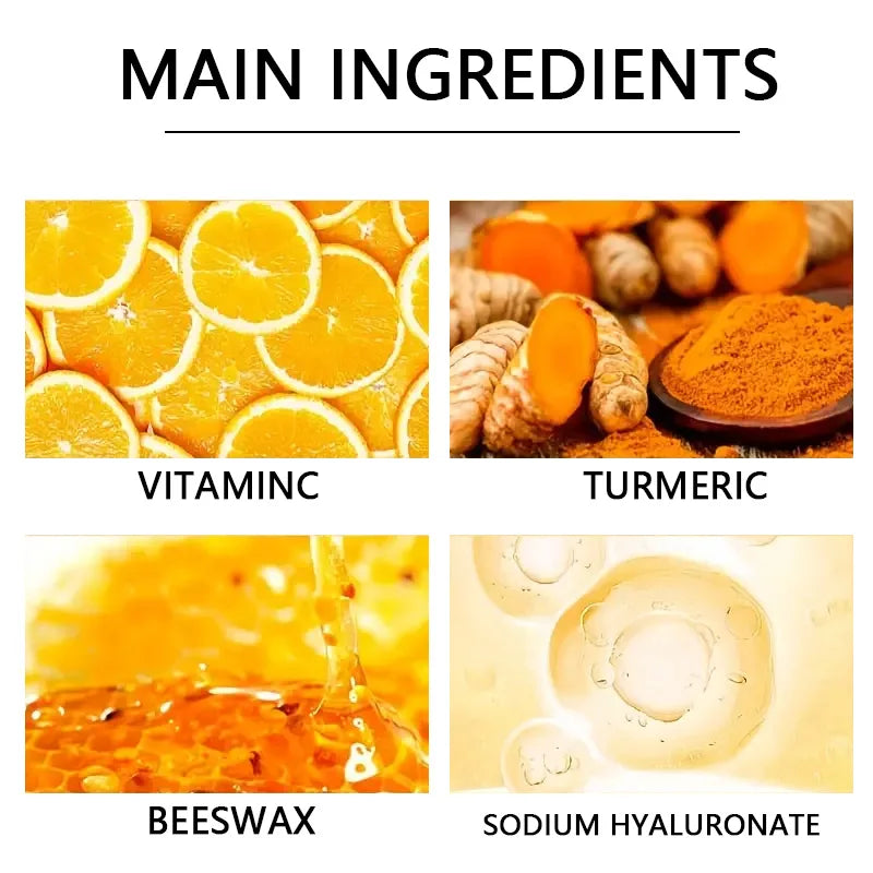 Vitamin c and turmeric hand wax mask for hands and feet, smoothing skin, gently cleansing hand mask, illuminating hand skin.