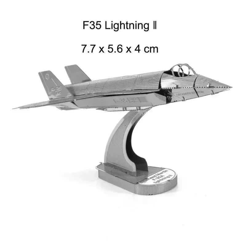 3D Metal Puzzles Military J-20 J-10B SU-34 KA-50 Fighter UFO RAH-66 Helicopter DIY Handmade Assemble Model Jigsaw Puzzles.