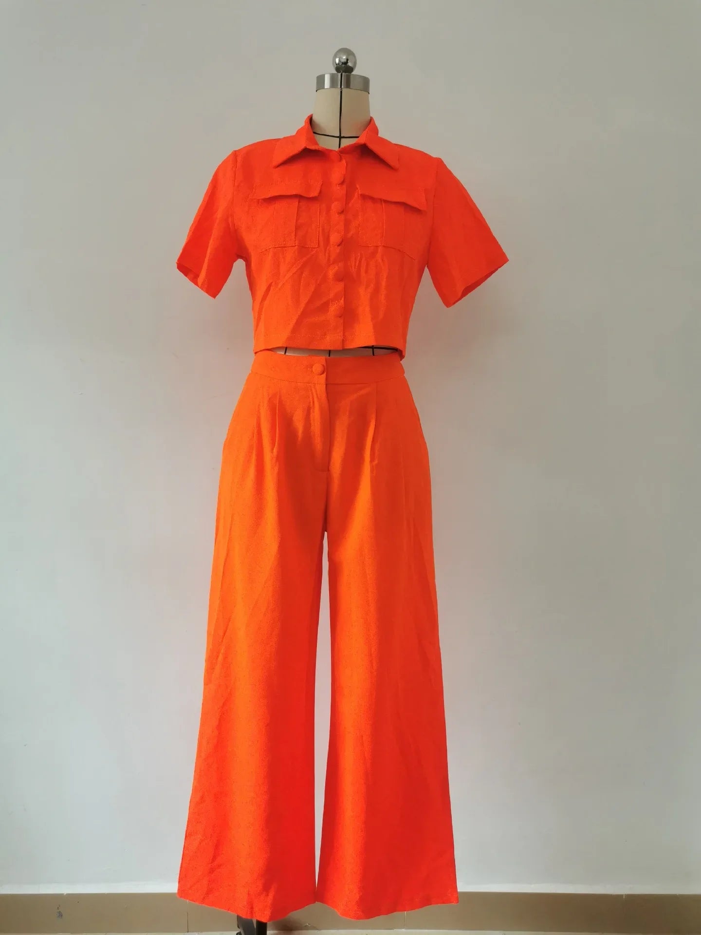 Y2k Crop Tank Top & Wide Leg Pants Set Vest Green 2024 Matching Sets Summer Vintage Boho High Waist Loose Work Suit Streetwear.