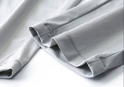 2024 Summer Soft Ice Silk Fabric Men's Thin Casual Pants Korean-style Fashion  Straight High Stretch Trousers Male Luxury Brand