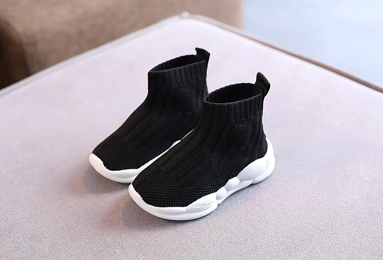 Kids Sock Shoes Knitted Fashion High Top Sneakers for Boys Girls Casual Sport Sock Sneakers 2-6 Years Children Tennis Shoes.