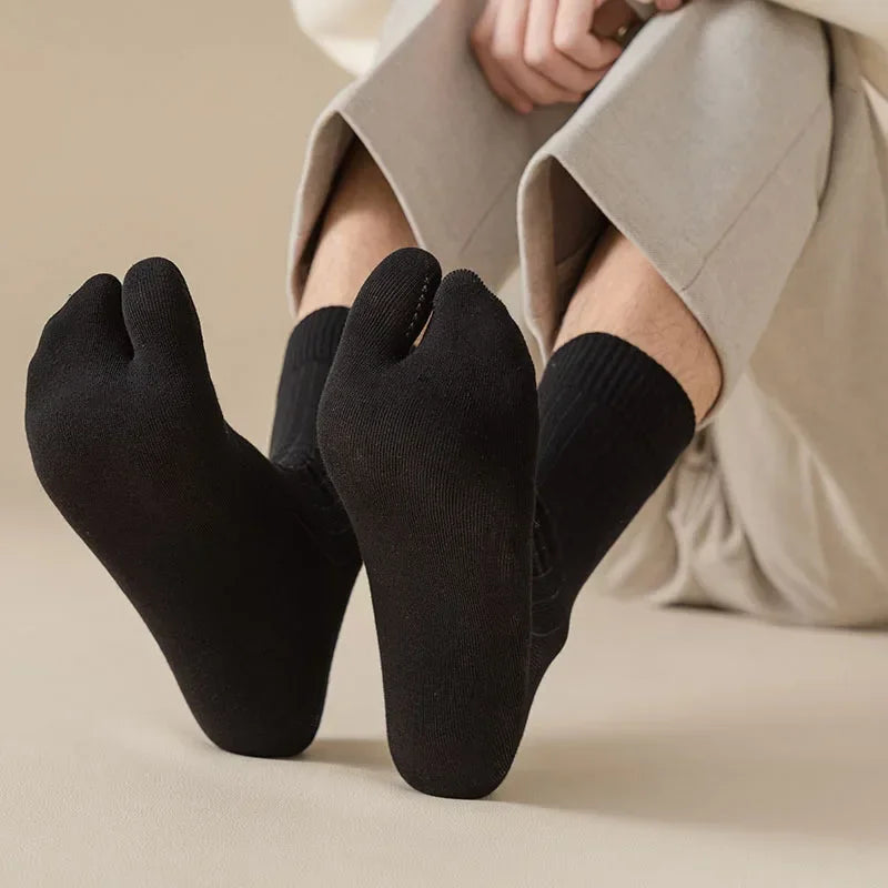 Fashion Japanese Style Tabi Toe Socks for Men Women Summer Fiber Two Finger Socks Kimono Flip Flop Sandal Split Tabi Toe Sock.