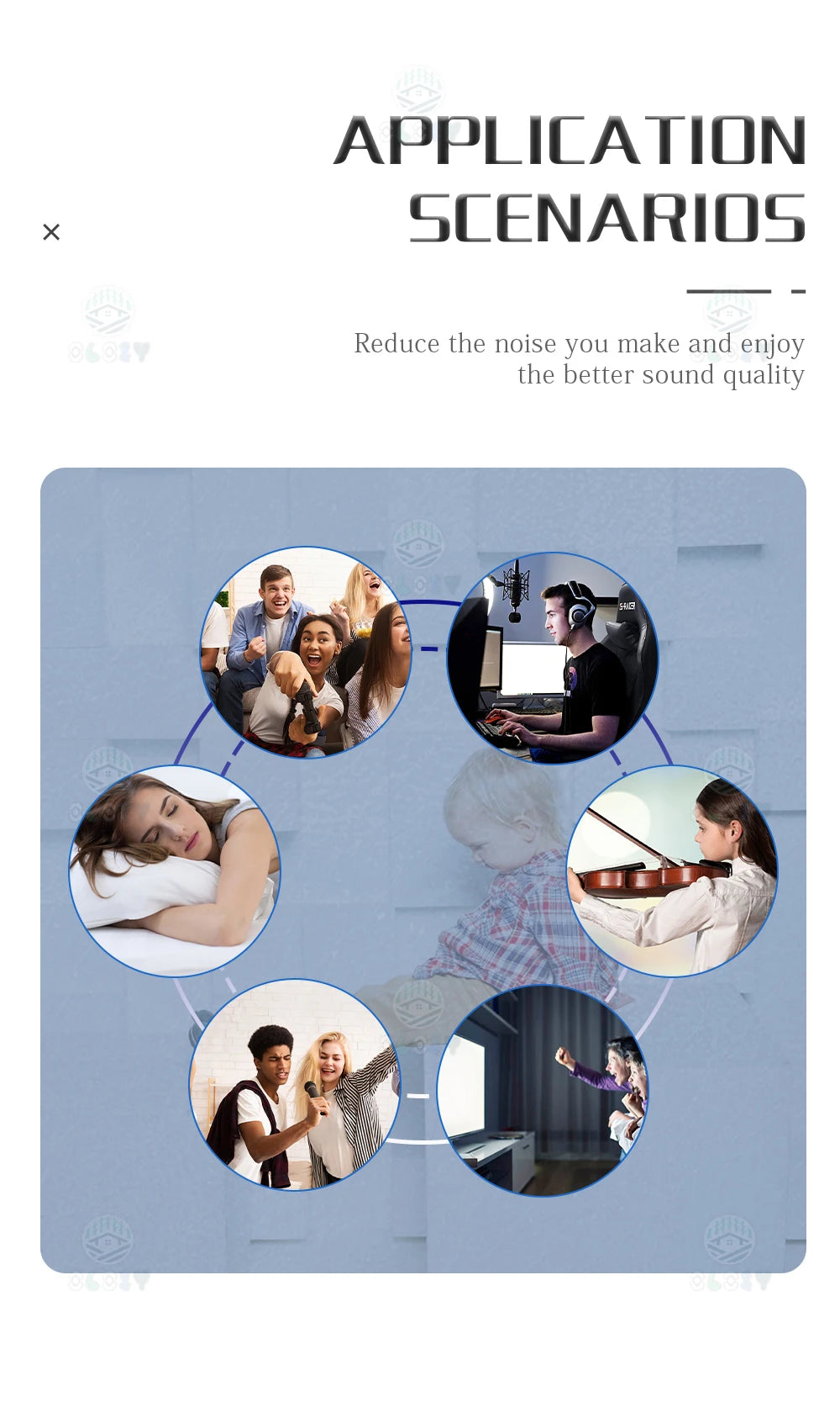 Sound Absorbing Wall Panels Hexagon 6 Pcs Bedroom Acoustic Insulation Sound-absorbing Panels Decor Acoustic Absorption Panel