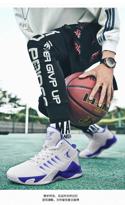2024 Men Basketball Shoes Outdoor Sports Shoes Male Trendy Sneakers Wear Resistant Rubber Sole Basketball Shoes unisex 36-45.