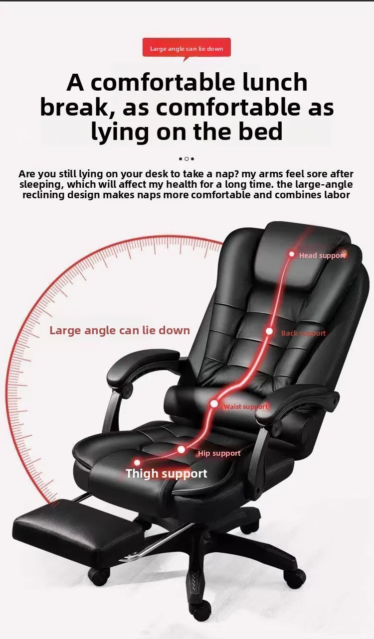 Drehbarer, anhebbarer mobiler E-Sport-Stuhl, bequemer Bürostuhl zum Liegen und Sitzen