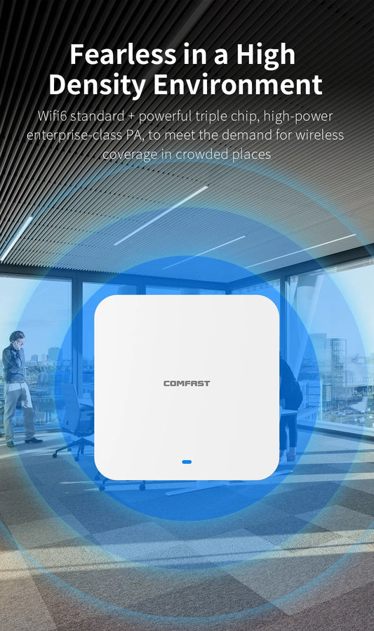COMFAST WiFi6 Ceiling AP 3000M Gigabit POE RJ45 Wireless Indoor Access Point 2.4 5.8Ghz Wall Mounted WiFi Repeater Cover Roaming.