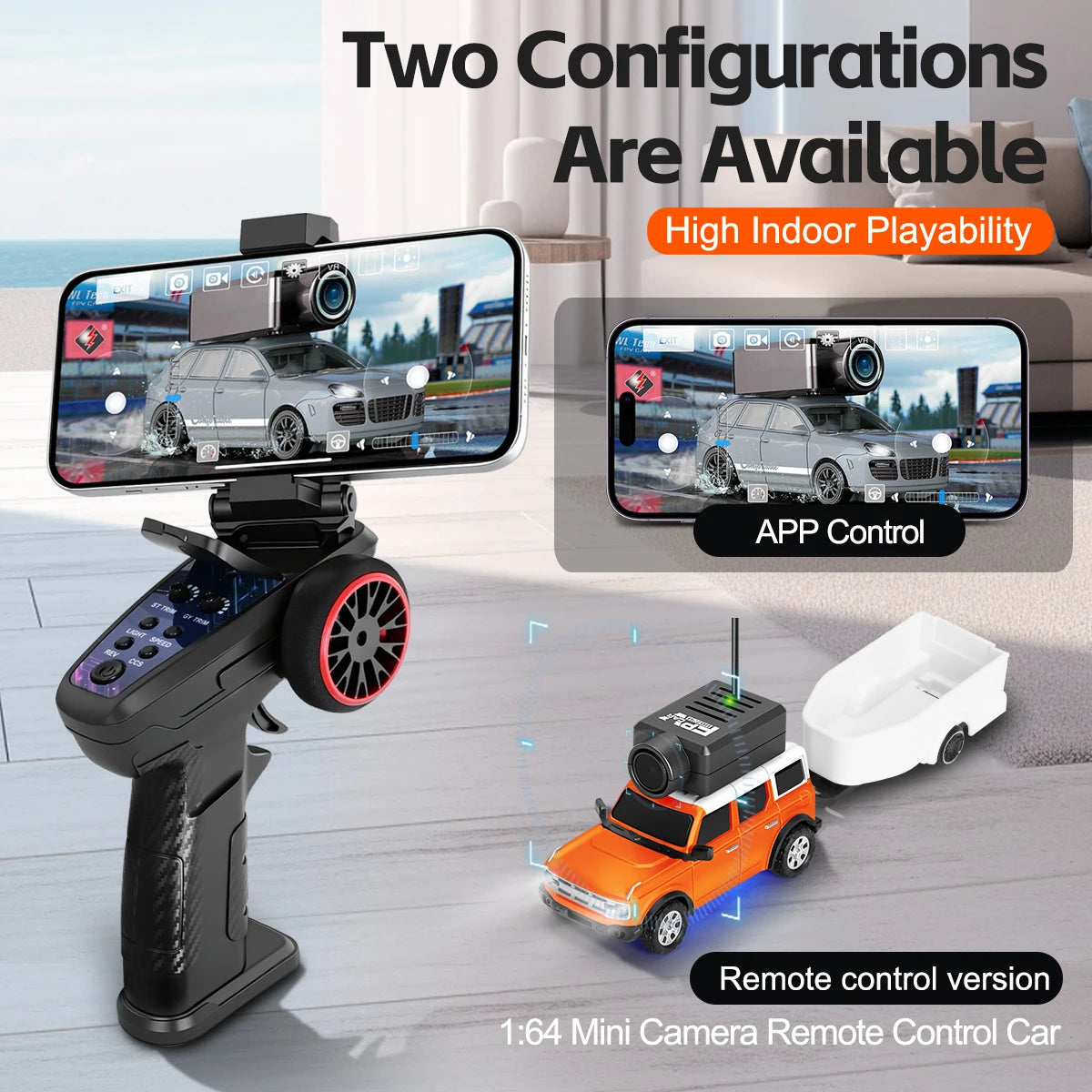 WLtoys 1/64 Mini RC Car with 720P FPV Camera Wifi APP Control 2.4G Reomte Contorl Racing Vehicle Toy for Children 6405 6406.