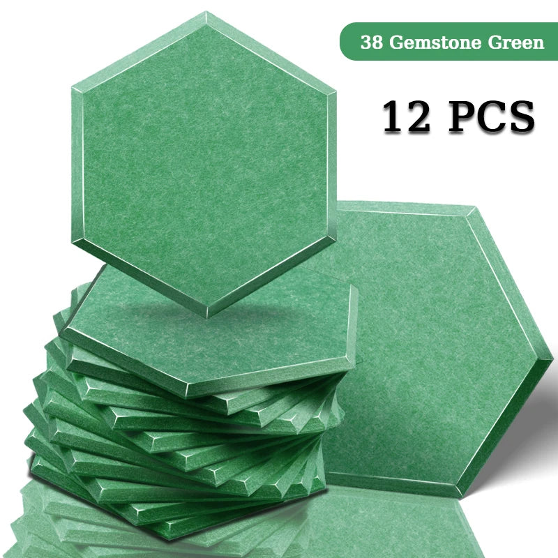 TOUO High Density Acoustic Panel 12pcs Soundproofing Panels Studio Acoustic Treatment Wall Sound Absorbing Bedroom Decoration