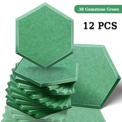 TOUO High Density Acoustic Panel 12pcs Soundproofing Panels Studio Acoustic Treatment Wall Sound Absorbing Bedroom Decoration