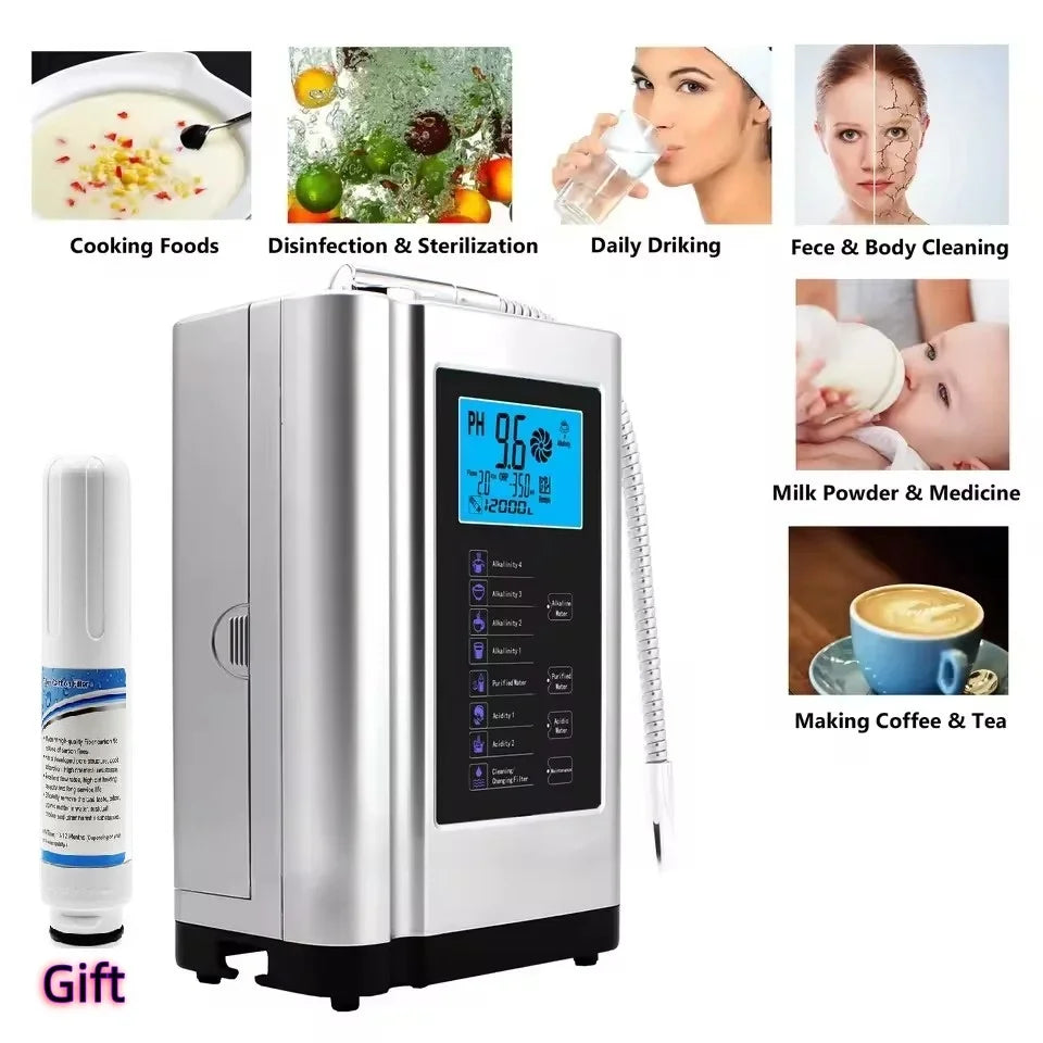 EHM-729 Hydrogen Rich Water Machine Electrolyzed Water Drinking Water Household Water Purifier Water Filter System.