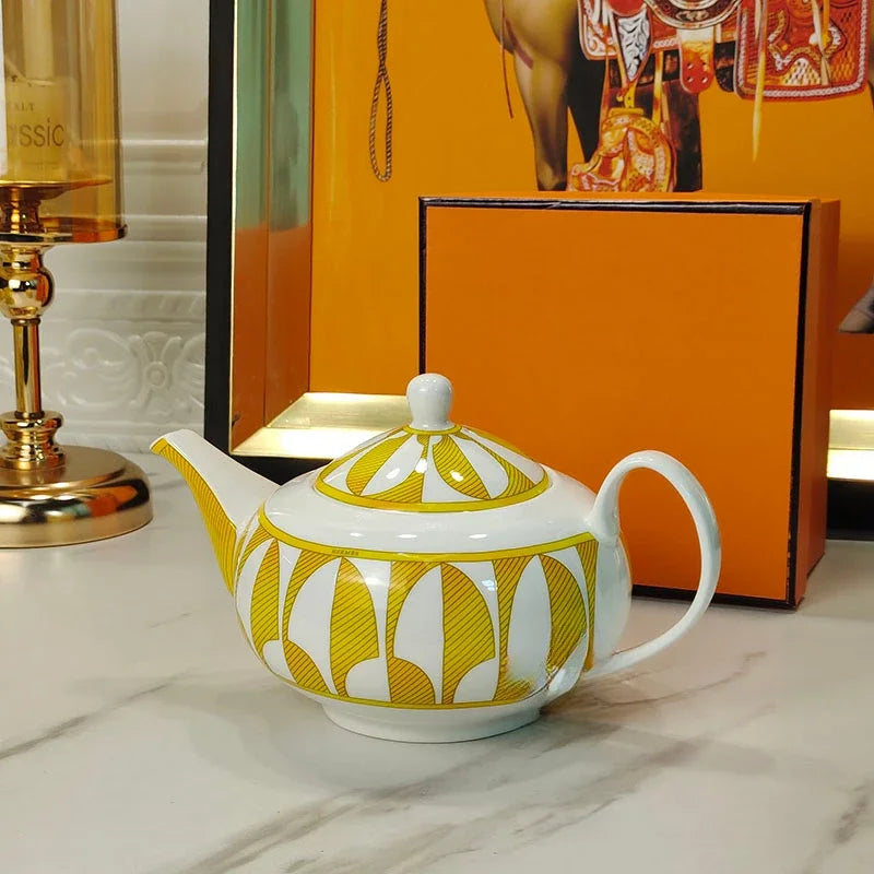 European style tableware, bone china, geometric creativity, home style steak plate dining plate, sunshine cup and plate set gift