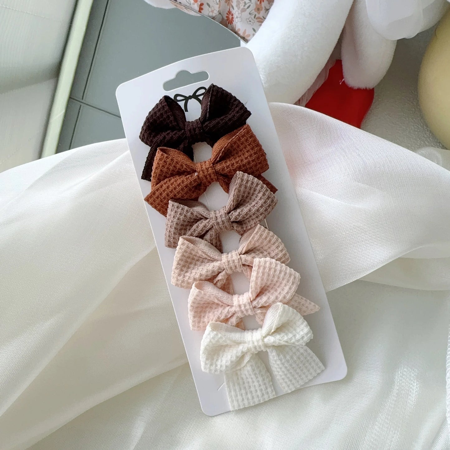6/10Pcs/Set 2025 Fashion New Cute Ribbon Bowknot Hair Clips for Kids Handmade Baby Girls Hair Accessories.