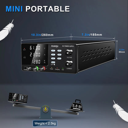 Professional Battery Charging Lab DC Power Supply 30V 60V 120V Adjustable Laboratory OCP OUTPUT 12V 10A Electric Vehicle Charger.