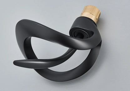 Rozin Luxury Black Basin Faucet Grey Bathroom Waterfall Mixer Tap Brass Deck Mount Modern Style Hot Cold Water Sink Mixer Crane