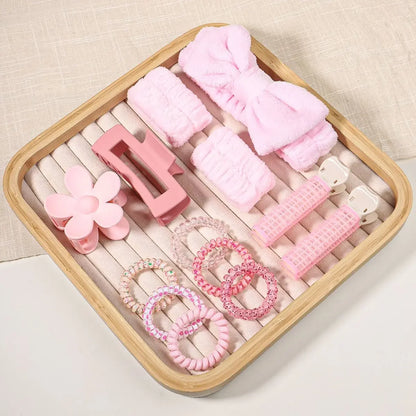 58-Piece Hair Accessories Set Butterfly End Hair Ties Shark Clip Flower Hair Grips Hair Bands Hair Accessories for Women Girls