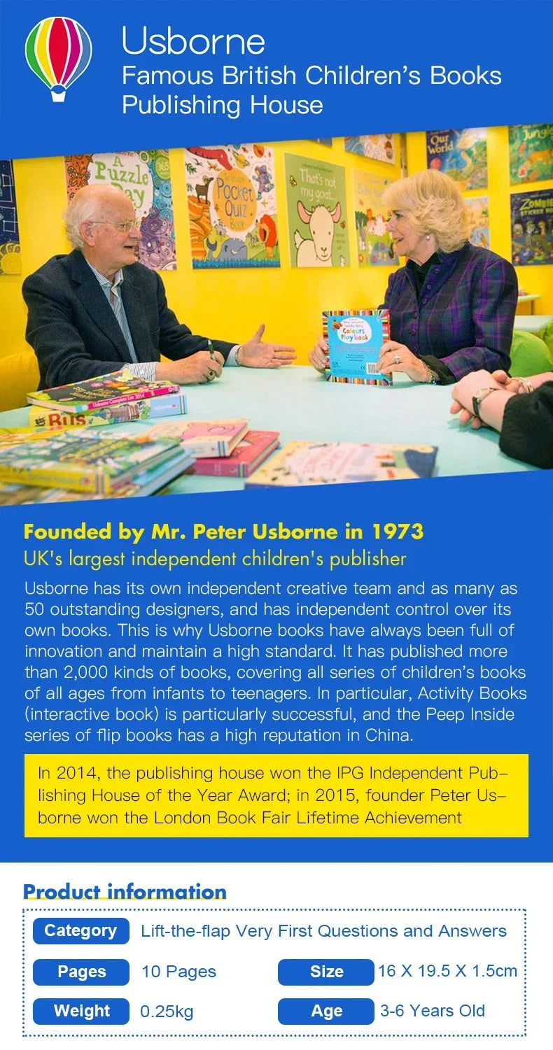 Kids Scientific Knowledge Learning Picture Books Usborne English Daily Knowledge Reading Book Early Educational Montessori.