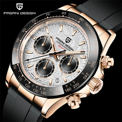 40mm New V2 PAGANI DESIGN Men's Quartz Watches Sapphire Retro Chronograph Stainless Steel Waterproof Watch Men Relogio Masculino.