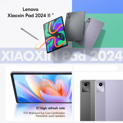 Global ROM Lenovo XiaoXin Pad 2024 Tablet+Case 8GB 128GB Pad Qualcomm Snapdragon 685 Octa Core 11" WIFI 8MP 7040mAh 20W Charger.