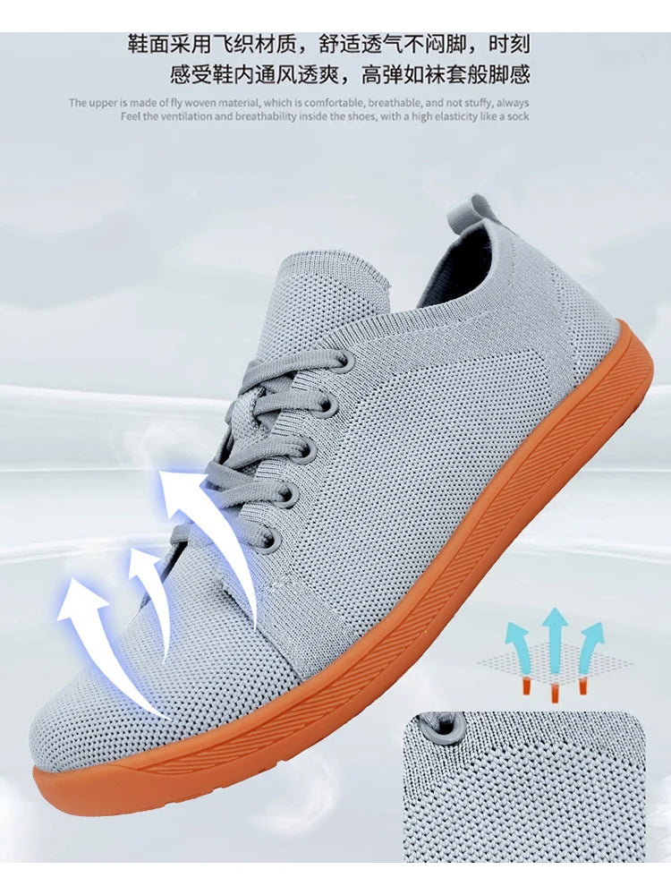 Barfußschuhe mit breiter Zehenpartie für Herren und Damen, minimalistische Wandersneaker |   Zero Drop Sole |   Atmungsaktives Mesh.