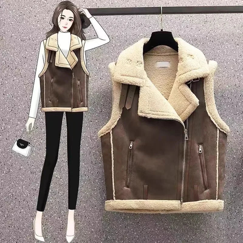 Ärmellose Jacke weibliche Pu Leder Weste Mantel Frauen 2024 Herbst Winter neue Motorrad Weste lose Oberbekleidung Roman beliebte Top.