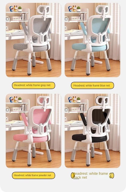 Computerstuhl, Heimsitz, Taille, Studentenschreibtisch, Arbeitsstuhl mit Lift und verstellbarer Rückenlehne