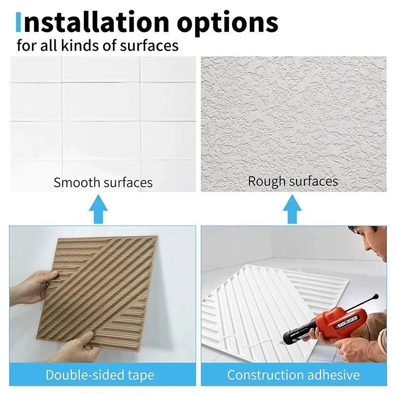 10pcs 30cm Wood grain 3D Stereo Wall Panel Diamond Not self-adhesive tile 3D wall sticker living room Bathroom tile wall paper