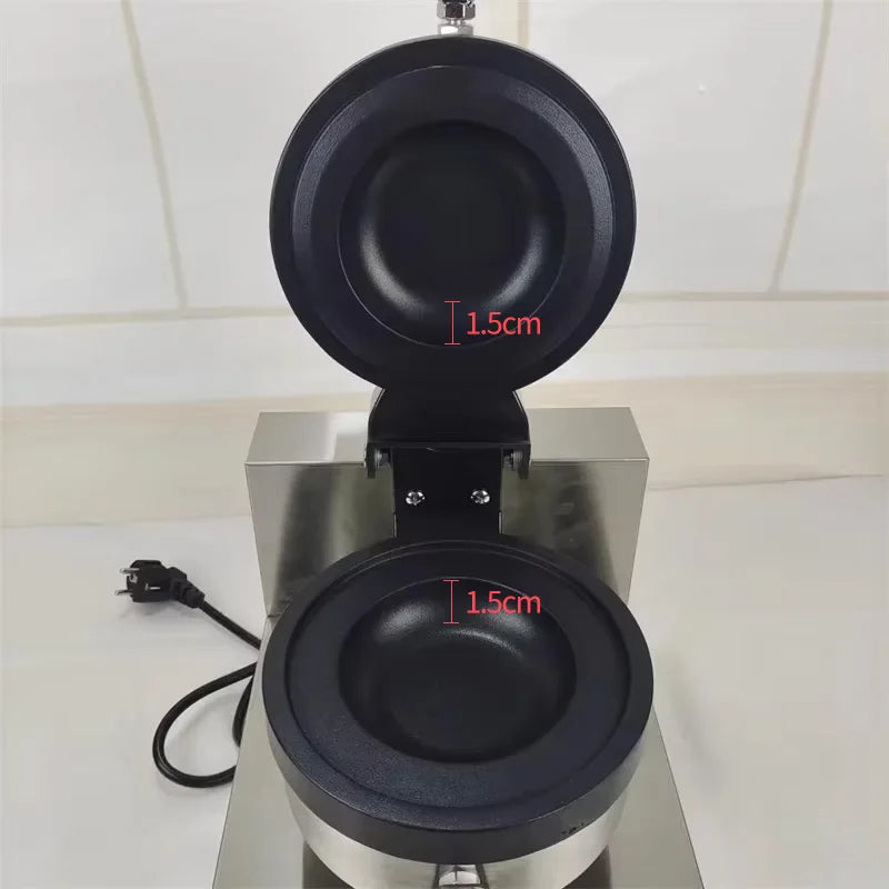 XEOLEO Electric Ice Cream Waffle Machine UFO Burger Maker 1200W Hamburg Gelato Panini Press Machine   Sandwich Press Maker.