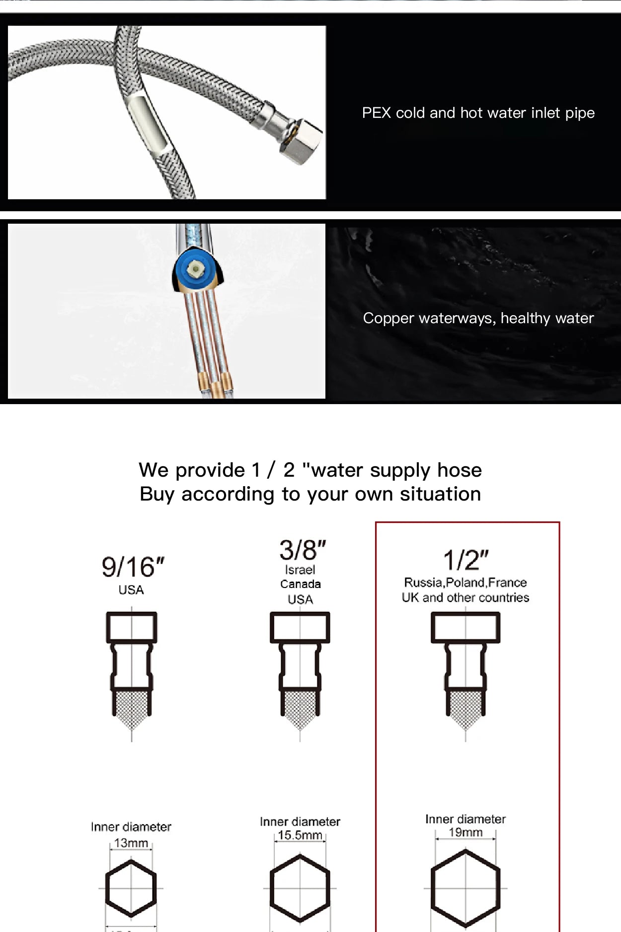 High end black brass kitchen faucet magnetic suction design 2 function single handle cold and hot dual control sink faucet