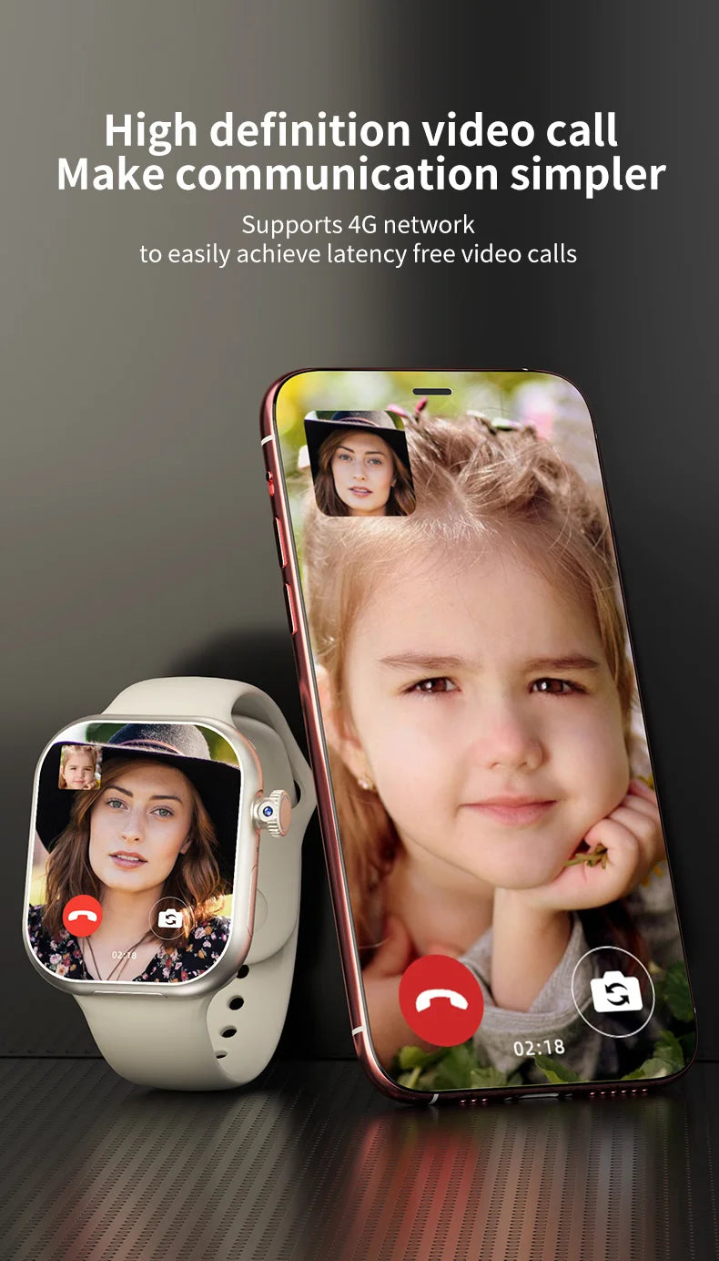 VP29 Smartwatch 5G Android 256GB Storage 4G/5G LTE Sim Card GPS WIFI 2.29 inch 490*580 Amoled Smart Watch With 8MP Rotary Camera.