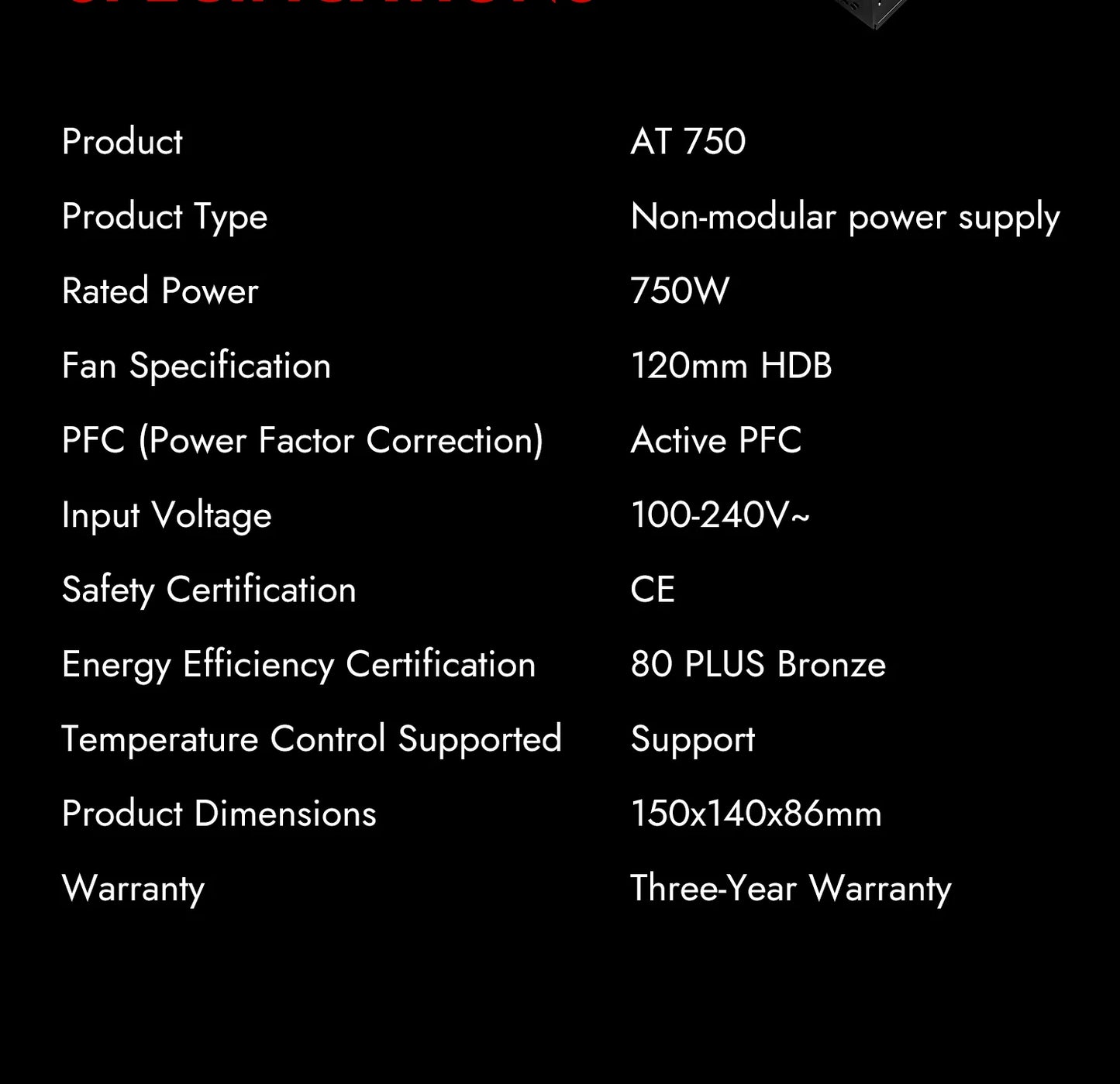 Aigo AT Power Supply PC Gamer 550W 650W 750W ATX Fonte 80 PLUS Bronze Certification 100-240V Diy Gaming Computer PSU For 14600kf