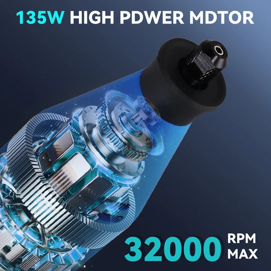 Podofo 80 Stück multifunktionale elektrische Mini-Bohrmaschine mit 6 einstellbaren Geschwindigkeiten, Graveur, Polierer mit Drehwerkzeug-Set