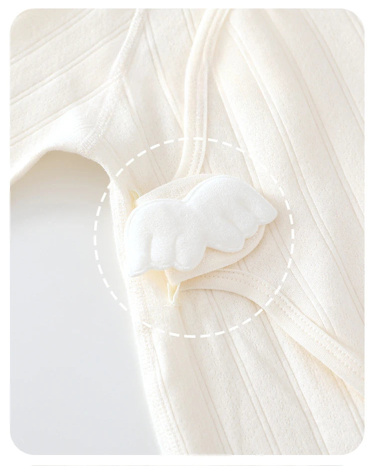 AYNIGIELL Frühling und Herbst 0-6 Monate Baby Strampler Neugeborene Mädchen Jungen 100 % Baumwolle Langarm Kleidung Säuglingsoverall.