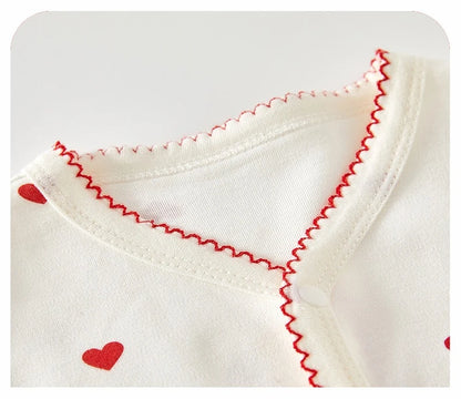 Somenie Baby-Einteiler, Frühling und Herbst, Baumwoll-Pyjama, Jungen- und Mädchen-Baby-Overall, niedlicher bedruckter Body, bequemer Einteiler für Neugeborene.