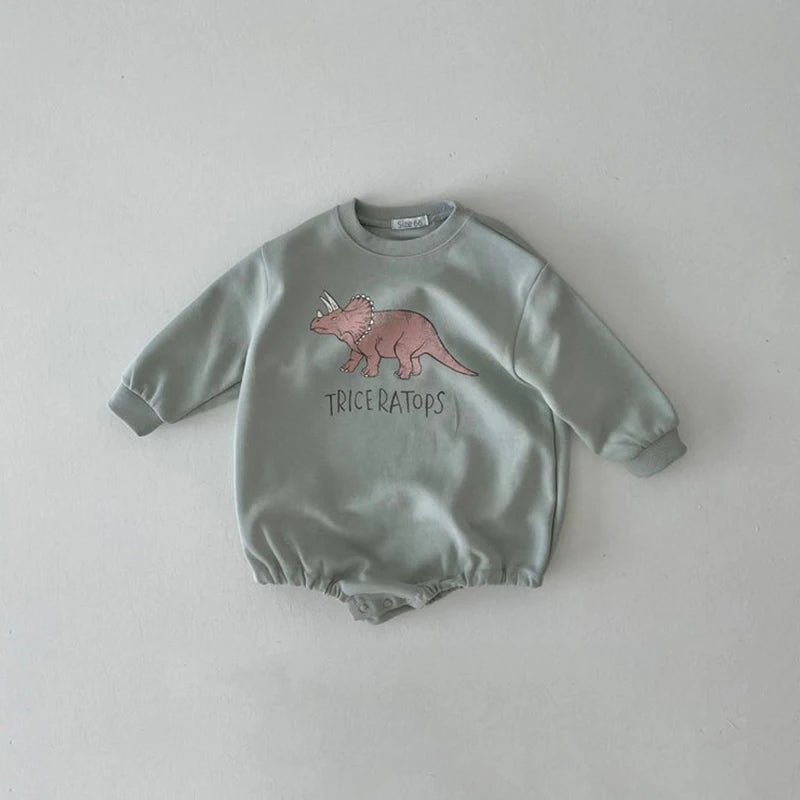 Baby Original Dinosaurier Sweatshirt Strampler 2022 Koreanische Herbst Baby Bodys Kleinkind Ein Stück Kleinkind Jungen Bodys Mädchen Outfits.