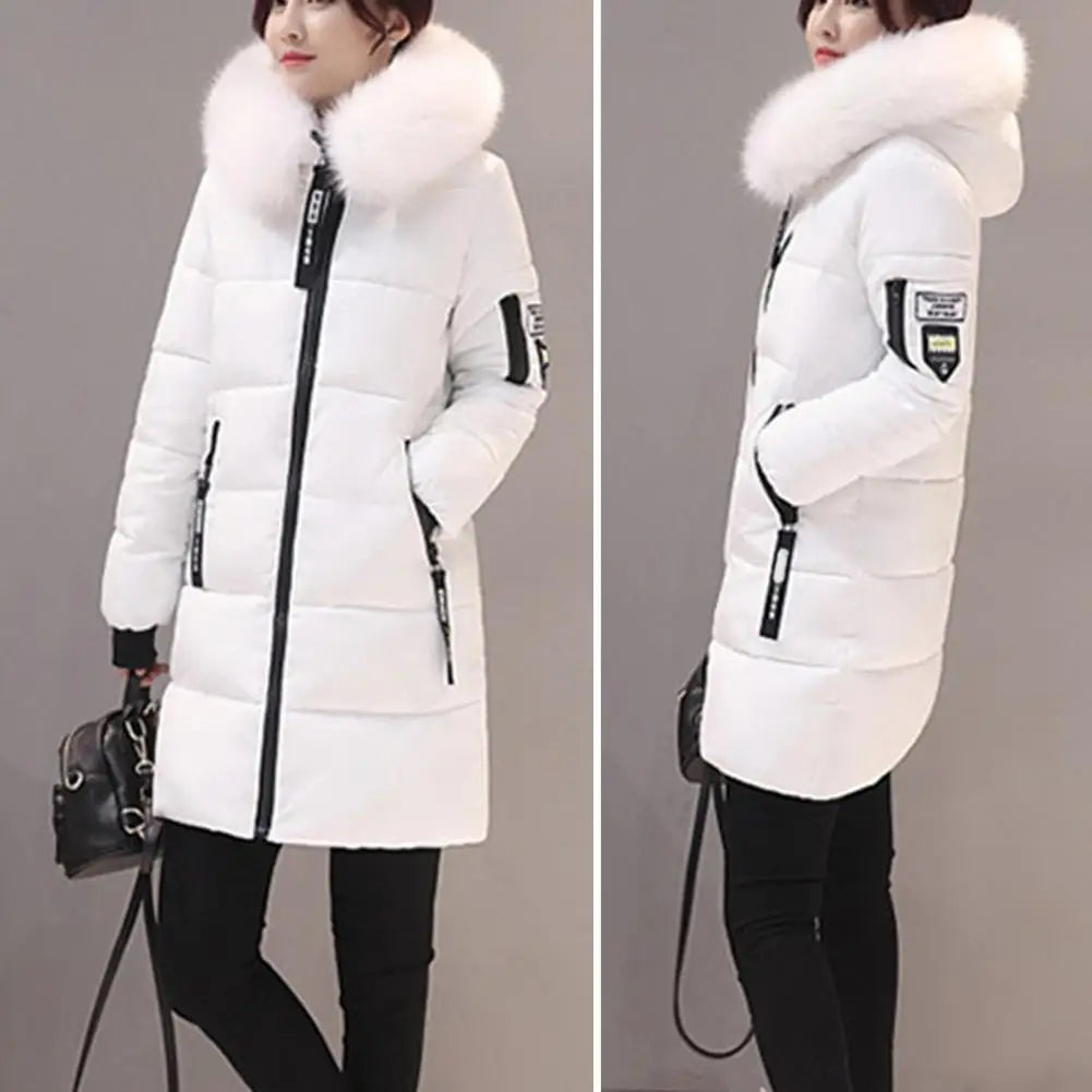 Frauen Winter Jacken Unten Baumwolle Mit Kapuze Tops Große Größe Parkas Mujer Mäntel Langen Mantel Mode Weibliche Pelz Kragen Outfits Neue Jahr.