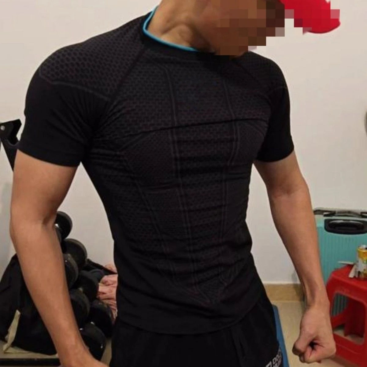 Men's Compression Quick Dry Skinny Fit Short Sleeve Athletic T-Shirt for Gym Workout Fitness Running Sport Bodybuilding.