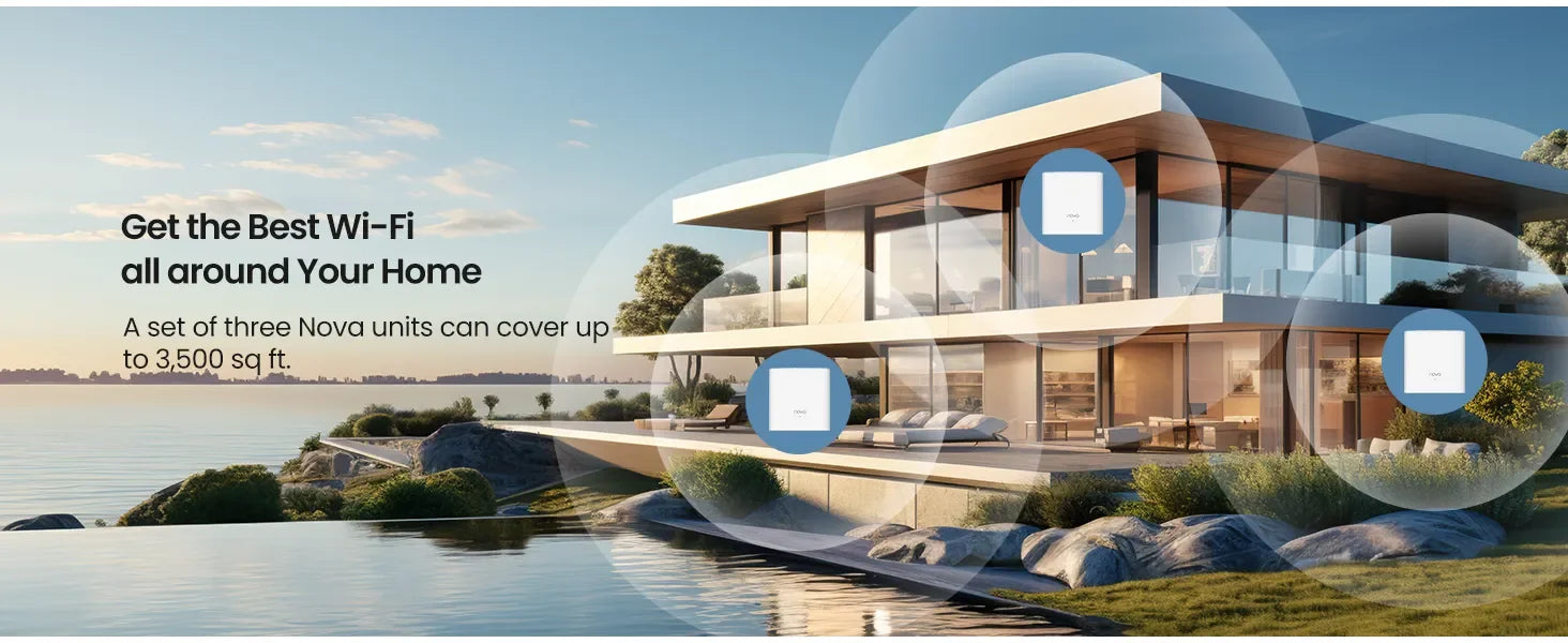 AX1500 Mesh WiFi 6 Router Tenda Mesh MX3 WiFi6 Gigabit WIFI Router 2.4G 5G Dual-Band Whole home wifi mesh Cover 3500sq.ft.