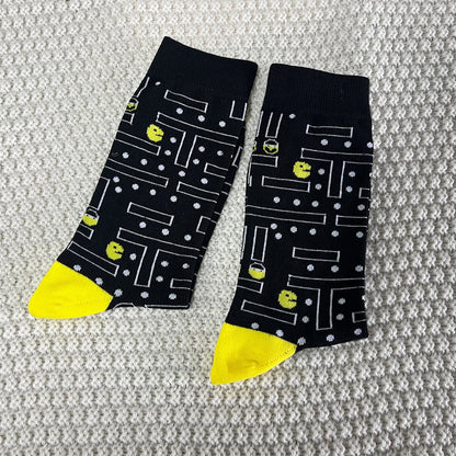 1 Pair Unisex Old School Game Sock Trendy Fashionable Suit In All Seasons For Daily Street.