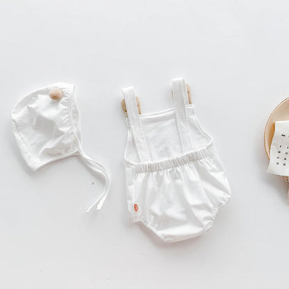 2023 neue Im Sommer Infant Neugeborene Baby Mädchen Jungen Cartoon Bär Druck Outfits Kinder Baumwolle Overalls Geschenk Hut Bodys