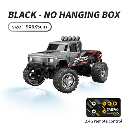 RC 1/64 Speed Mini Off-Road Climbing Car Alloy Cool Appearance Light Shock Absorption With LED Light Toy For Children's Gift