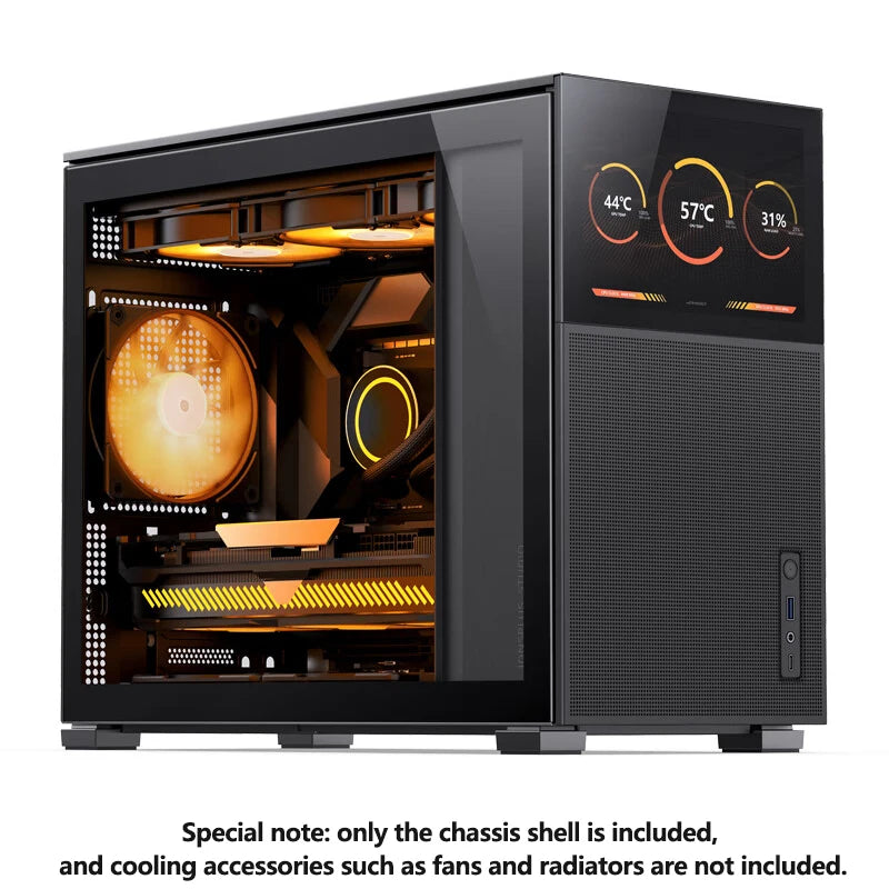 JONSBO Pinecone D31 M-ATX Computer Case Mesh Side Transparent ATX With Display Screen Games Chassis Support 360 Water Cooling