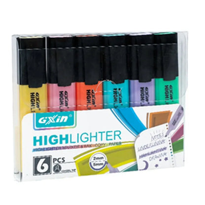 6 PCS Highlighter Marker 6 Fluoreszierende Makronen Farben, Hohe Qualität Rechteckige Marker Student Schreibwaren Büro Schule Kunst Verwenden.
