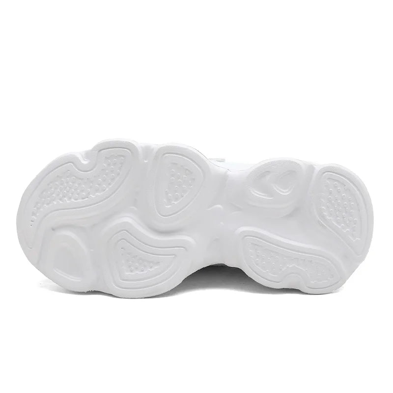 Children Shoes Kids Casual Sneakers Black Pu Leather Sports Shoes for Boy Girls White Shoes School Running Tennis Sneaker.