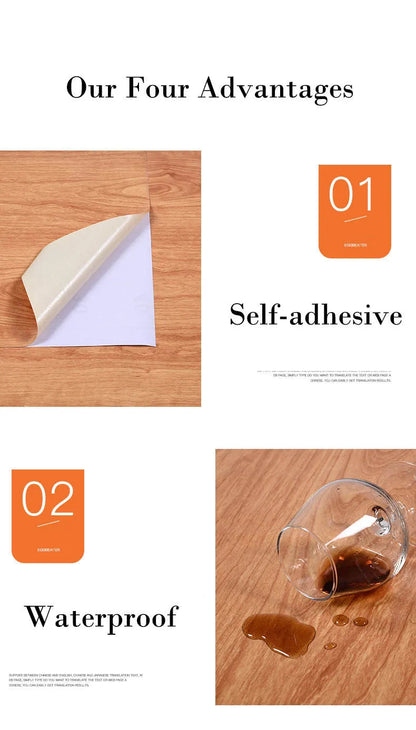 Self-adhesive Wall Wallpaper Wood Grain Striped Peel and Stick Wallpaper Removable Self-adhesive Vinyl Furniture Dormitory Home